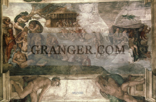 Image Of Michelangelo Flood Fresco From The Sistine